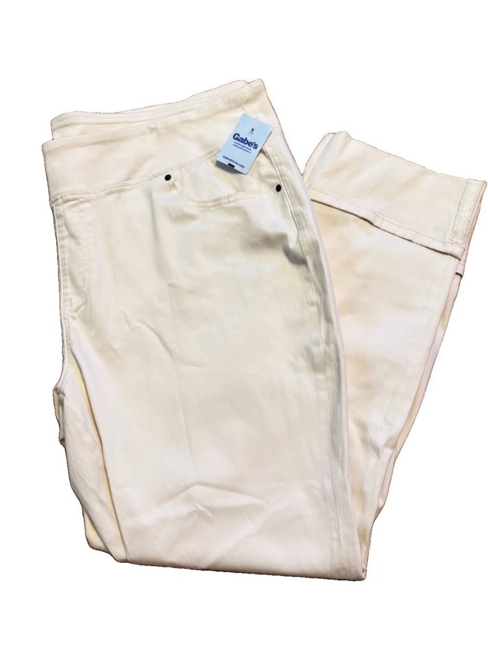 Belle By Kim Graver Women’s Plus Size Pull On Jeans  Ivory - 26W Tall